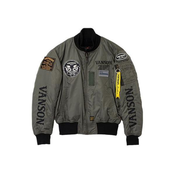 バンソン 2026-2027秋冬モデル VS26108W MA-1 JACKET（カーキ/ブラック） サイズ M VANSON