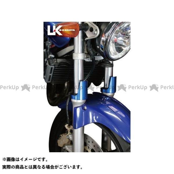 特価品 ユーカナヤ メーカー再生品 Cb400スーパーフォア Cb400sf アルミ削り出しビレットフォークガード リングカラー レッド ガードカラー シルバー