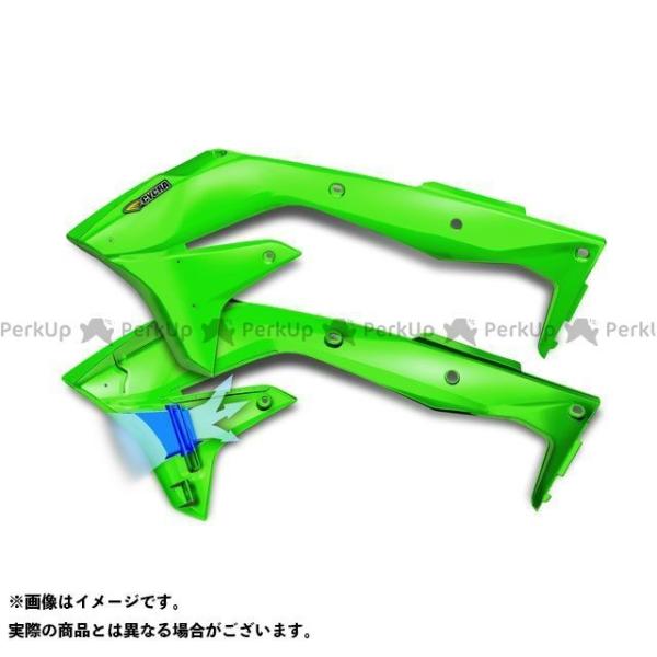 サイクラ KXF450 KAWASAKI パワーフローインテークラジエターシュラウド KXF450（16-17） カラー グリーン CYCRA