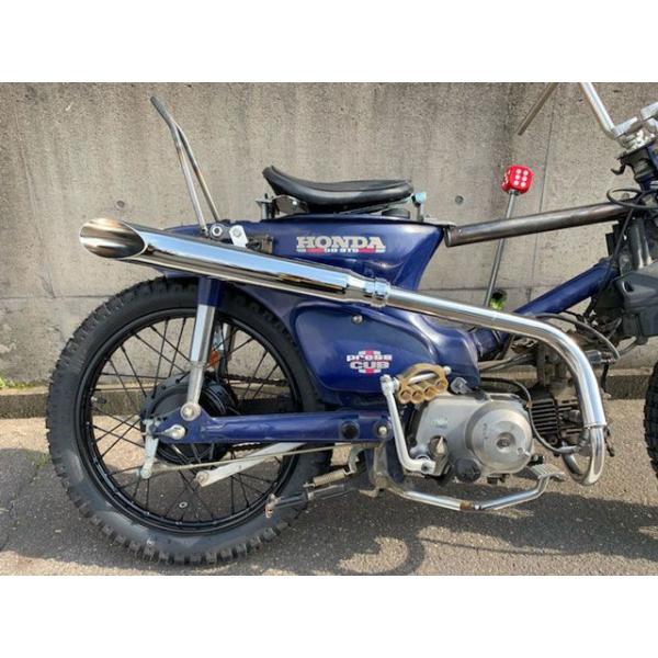 国産品 部品屋kamp W スーパーカブ50 カブ用ターンアウトマフラー ブヒンヤケーアンドダブリュー