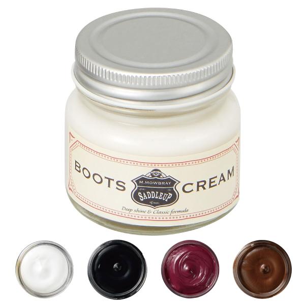 通気性を保ち、網目状のコーティングを可能にする水溶性のシリコンを配合したブーツクリームです。ついてしまったスレや傷を適度に均し、ブーツ独特の経年変化（エイジング）を活かした仕上がりを愉しむことができます。クロムエクセルレザーやオイルドレザー...