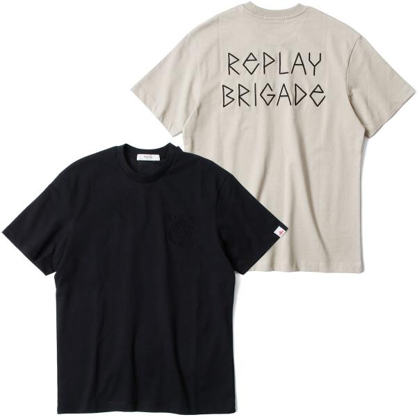 REPLAY（リプレイ） Tシャツ エンボス エフェクト エンブロイダリー T