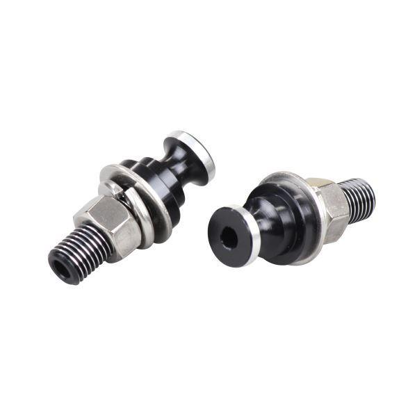 汎用 アルミメガショートウインカーステー(2本入/ネジ部M10X25mm) ブラック｜ポッシュフェイス/POSH