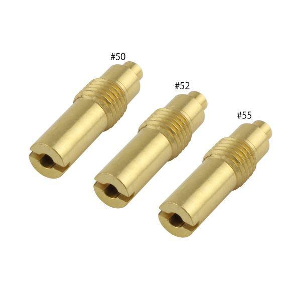 PE20/PE24キャブレター用 パイロットジェットSET ケイヒン(21X6) #50#52#55(各1×3個SET)｜ポッシュフェイス/POSH