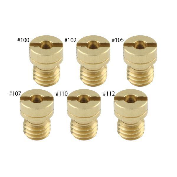 NSR50用 メインジェットSET(6X8) ケイヒン丸大#100#102#105#107#110#112(各1×6個SET)｜ポッシュフェイス/POSH