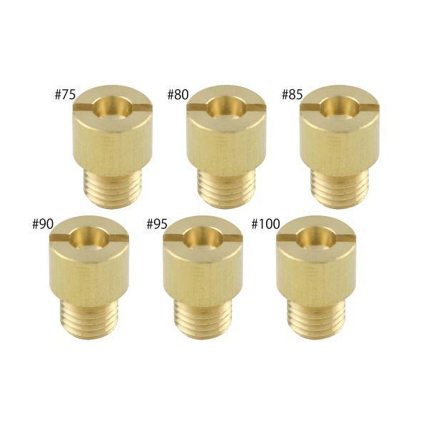 グランドアクシス100(2001-2007) 用 メインジェットSET(8X11) TK(丸特大) #75#80#85#90#95#100(各1×6個SET)｜ポッシュフェイス/POSH