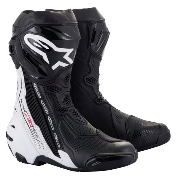 Alpinestars バイクブーツ 黒/白 アルパインスターズ SUPERTECH R VENTED スーパーテックアール