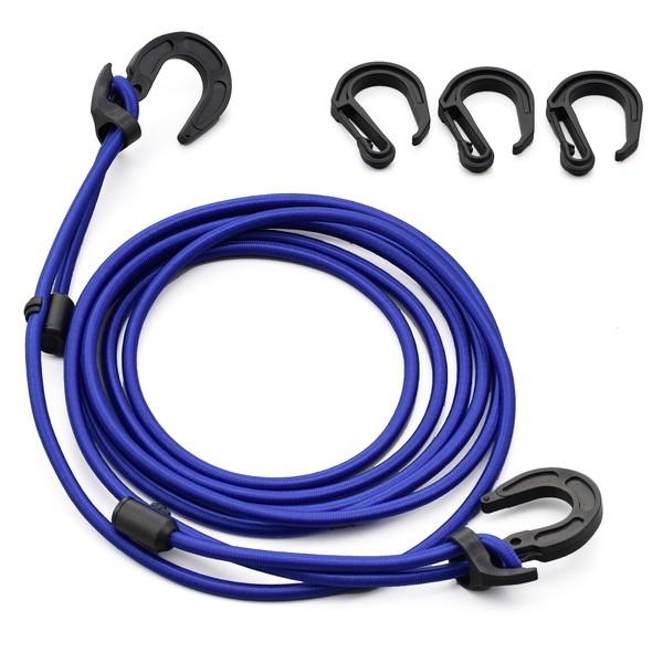 デルタページ DAYTONA（デイトナ） 73401 ストレッチコード＆フック 3500mm ブルー