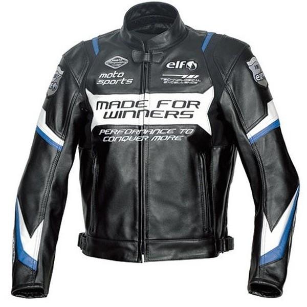 elf レザージャケット ブラック ブルー レディースM エルフ（elf） ELJ