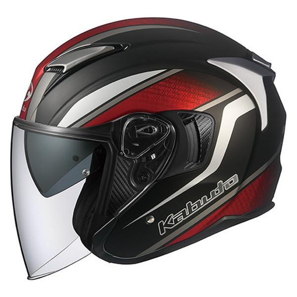 Kabuto ジェットヘルメット 黒/赤