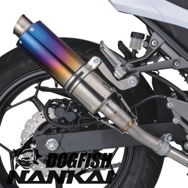 南海 MAX-COMPスリップオンマフラー Ninja250 チタンブルーステン ナンカイ MAX-COMP スリップオンマフラー Ninja250（13-） チタン