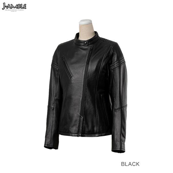 J-AMBLE (J-アンブル) ROL18 セミダブルレザージャケット ブラック