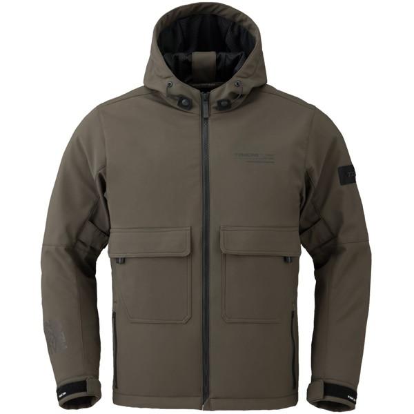 美品RSタイチソフトシェル フーディ RSJ732 DARK KHAKI L TAICHI RSタイチ RSJ732 ソフトシェル フーディ DARK-KHAKI : 二輪用品
