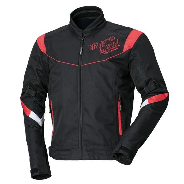 NANKAI Euro Cool ライダージャケット Mサイズ ナンカイ SDW-4124 EURO COOLジャケット（ブラック/レッド） : 二輪