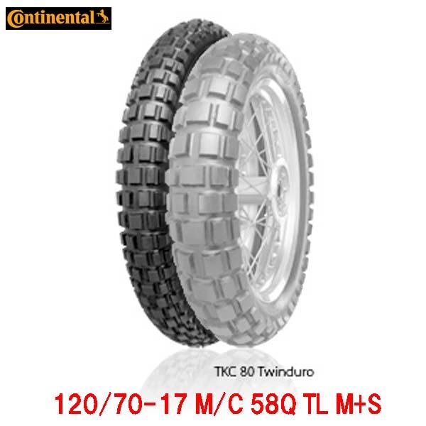 Continental TKC 80 Twinduro 120/70-17 M/C 58Q TL M+S フロントタイヤ