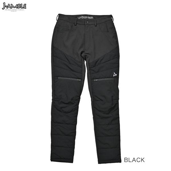 J-AMBLE UNP-134 ストレッチキルティングパンツ urbanism BLACK : 二輪