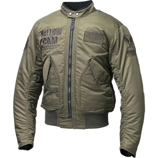 イエローコーン YB-1302 ウインタージャケット オールカーキ バイク用 