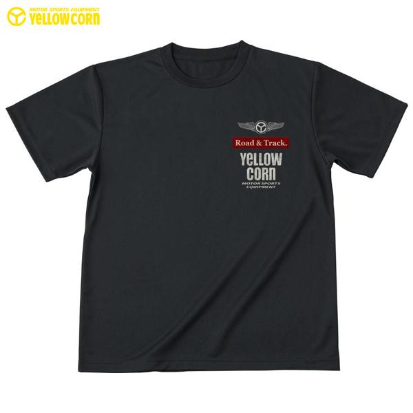 イエローコーン YT-031 クールテックTシャツ ブラック