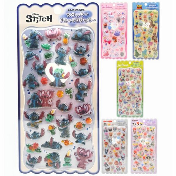 キャラクター フロッキードロップステッカー ディズニー パワパフ Disney シール ステッカー フロッキー 立体 シール