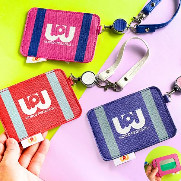 ワッペ パスケース 伸びるリール付き 定期入れ ICカード かわいいワールドペガサス スクールバッグ スクバ 可愛い 高校生 中学生 小学生 女の子 通学 平成 レト