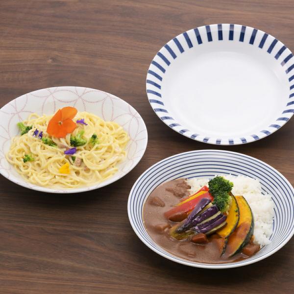 カレー皿 食器 お皿 美濃焼 和モダン パスタ＆カレー皿 日本製 磁器 和食器 器 取り皿 デザート サラダ パスタ皿 電子レンジ対応 食洗機対応 スタッキング