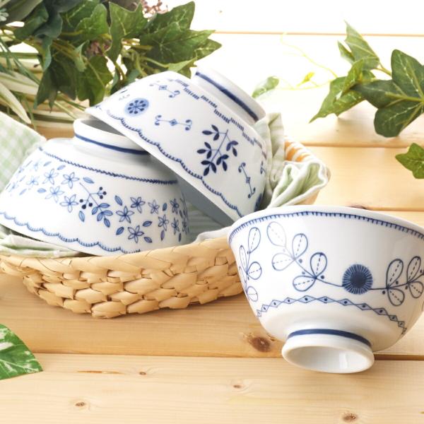 茶碗 お茶碗 波佐見焼 こびりつきにくい 飯碗  ボタニカル 3柄組 食器 ご飯茶碗 ちゃわん 日本製 磁器 おしゃれ 食洗機対応 セット