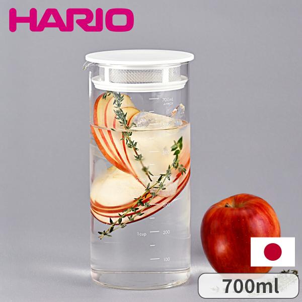 ハリオ スローラ 耐熱ガラス フルーツピッチャー 700mL ビネガードリンク ピッチャー 自家製ドリンク 冷水筒 電子レンジ対応 食洗機対応 フルーツビネガー