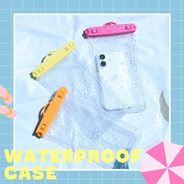 防水ケース 大きめサイズ 防水防塵 IP68 ケースにいれたまま操作 写真撮影 通話 顔認証 首かけストラップ付 全3色(MOT-WPC03) 宅C