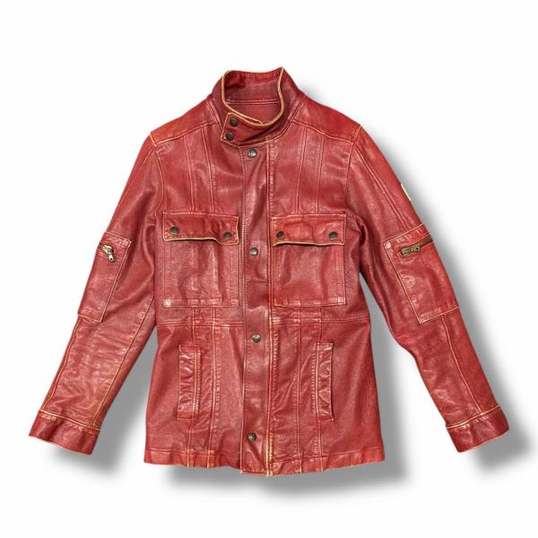 国内正規 DOLCE&GABBANA Goat Leather Jacket レザージャケット ライダース ドルチェアンドガッバーナ LS55/ULFF レッド 46 （10139M） DOLCE&GABBANA ドルチェアンドガッバーナ ドルチェアンドガッパーナ