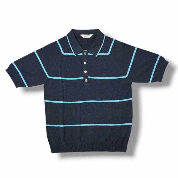 TENDERLOIN テンダーロイン TーPOLY POLO ボーダーニットポロシャツ