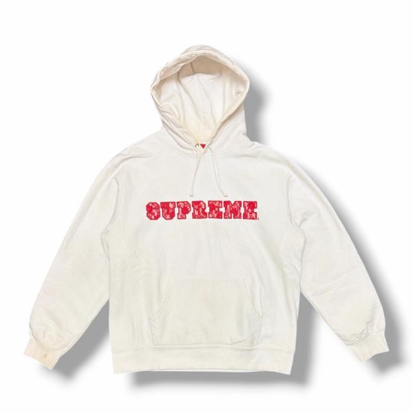 国内正規 参考上代28600円 Supreme 22SS Lace Hooded Sweatshirt レースフーデッド スウェットシャツ ロゴパーカー シュプリーム ホワイト M （13340M） Supreme（シュプリーム） 22SS Lace Hooded Sweatshirt レース