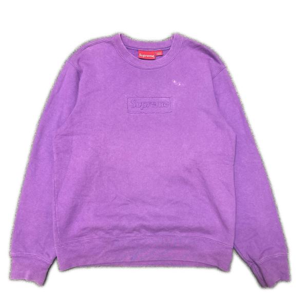 【美品】【正規品】Supreme 紫 トレーナー・スウェット Sサイズ Supreme（シュプリーム） 20SS CutOut Logo CrewNeck カットアウトロゴ