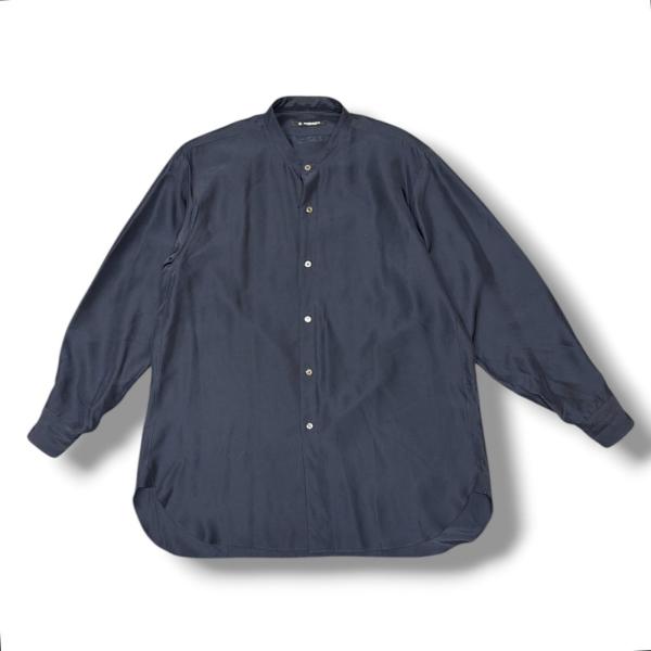 MAATEE&SONS マーティーアンドサンズ Silk Band Collar Shirt シルク