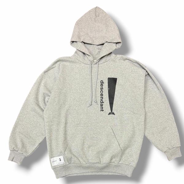 参考上代23100円 未使用 DESCENDANT 25AW CACHALOT HOODY カシャロフーディー スウェットパーカー ディセンダント 252ATDS-HPM02S グレー 3 （14696M） DESCENDANT ディセンダント 25AW CACHALOT HOODY カシャロフーディー