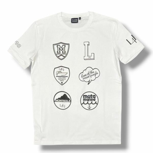Muta MARINE × L4K3 ムータマリン レ−ク 6ロゴ Tシャツ コラボ 