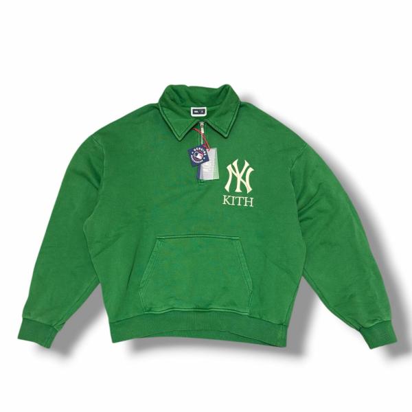 【美品】KITH ダークグリーンスウェットシャツ L KITH × The New York Yankees キス ザ ニューヨーク ヤンキース