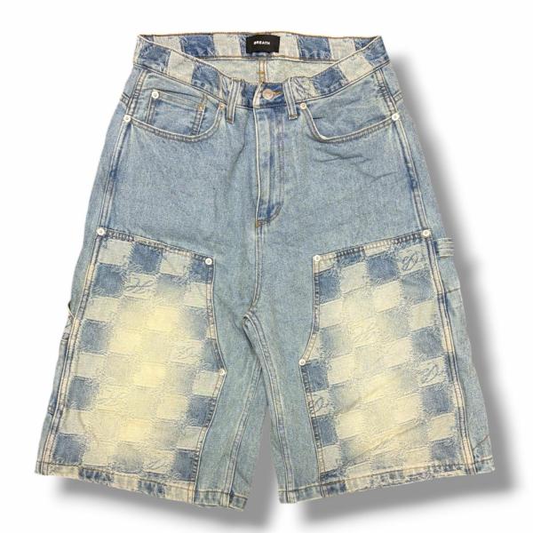 BREATH ブレス 26SS BLOCK CHECK DOUBLE KNEE DENIM SHORTS ブロック
