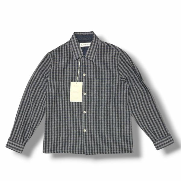 OUR LEGACY 24AW HEUSEN SHIRT チェックシャツ 48 Our Legacy アワーレガシー HEUSEN SHIRT オープンカラーチェック