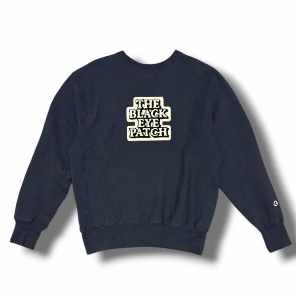 THE BLACK EYE PATCH Champion ロゴスウェット グレー BlackEyePatch × Champion ブラックアイパッチ チャンピオン OG LABEL