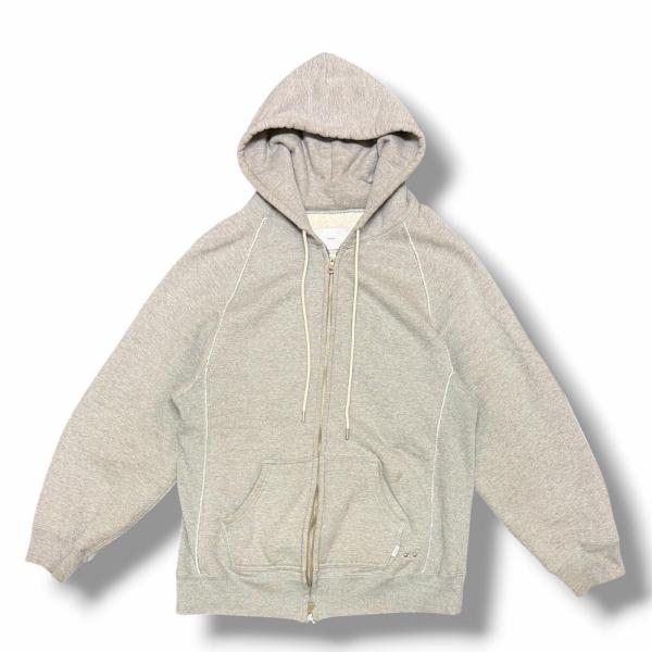SUGARHILL  21AW ZIP-UP RAW EDGE HOODIE ジップアップローエッジフーディー  スウェットパーカー シュガーヒル 21AWSW01 グレー 2 （16248M） SUGARHILL シュガーヒル 21AW ZIP-UP RAW EDGE HOODIE ジップアップ