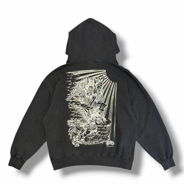 参考上代48400円 未使用 ANTIDOTE BUYERS CLUB 25AW Fade Wash Sweat Parka (Holy Angels) フェードウォッシュスウェットパーカー フーディー アンチドートバイヤードクラブ ABCAW25CT13 ブラック M （16294M） ANTIDOTE BUYERS CLUB アンチドート 25AW Fade Wash Sweat Parka (Holy
