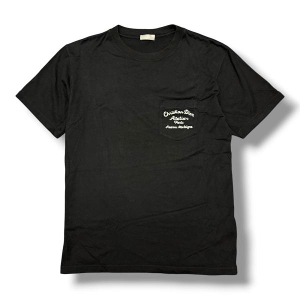Diorhomme 刺繍デザインノースリーブプルオーバーシャツ(44/ブラック) Dior HOMME DIOR ディオール・オム Atelier刺繍 胸ポケットTシャツ