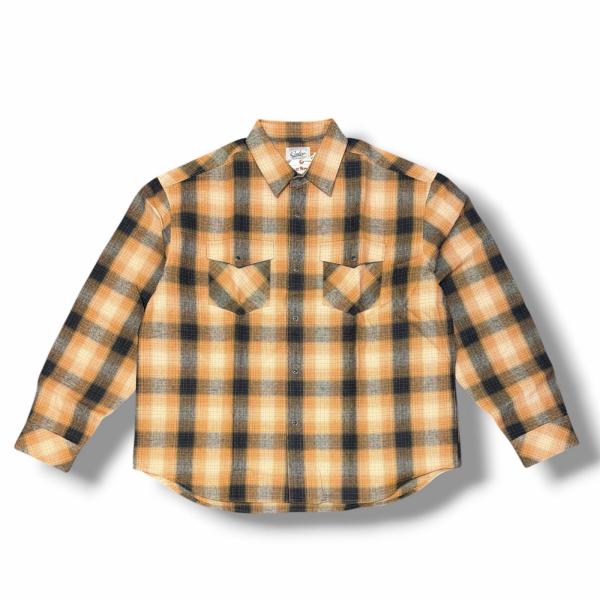 25AW☆定価30,800円☆CALEE OMBRE CHECK WESTERN CALEE（キャリー） 未使用品 25AW OMBRE CHECK WESTERN L/S オンブレ