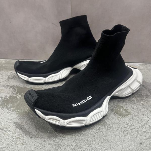 【新品】BALENCIAGA バレンシアガ ロゴソックス ブラック Lサイズ BALENCIAGA（バレンシアガ） 3XL Sock Sneakers ソックススニーカー