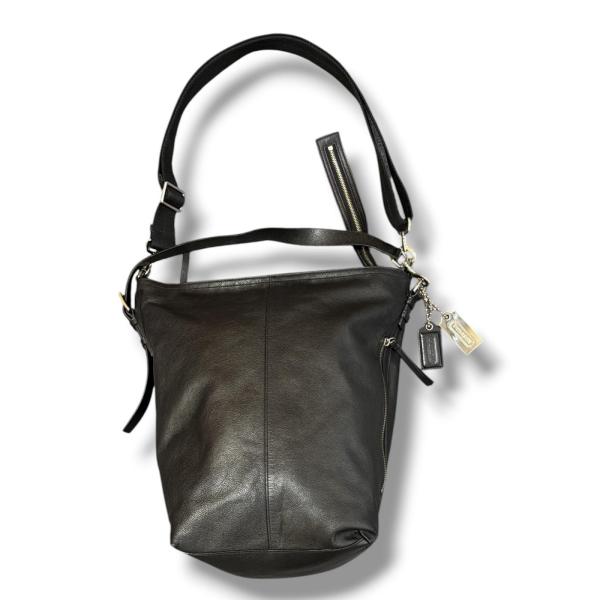 COACH LEATHER SHOULDER BAG レザーショルダーバッグ コーチ ブラック F （18784M） COACH（コーチ） LEATHER SHOULDER BAG レザーショルダーバッグ
