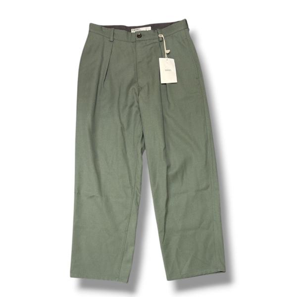未使用品 RAKINES ラキネス 20AW WAGAMAMA別注 CEREMONY SERGE-WIDE TAPERED PANTS スラックス 04F20AF035P モスグリーン 2 21062M