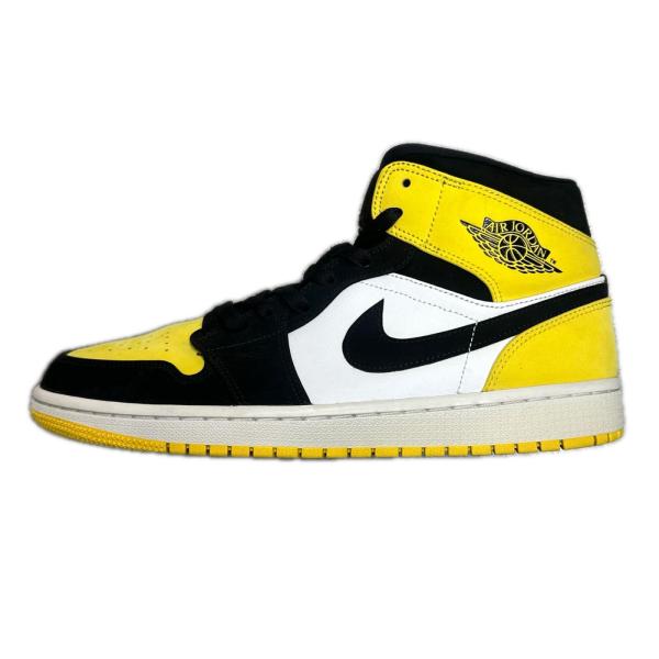 NIKE ナイキ Air Jordan 1 Mid Yellow Toe ジョーダン1 ミッド スニーカー 852542-071 ブラック 28cm 23297M