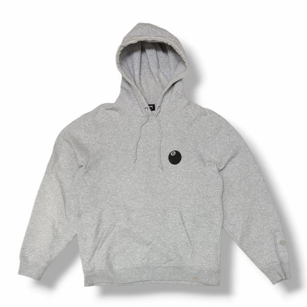 STUSSY ステューシー international design corp hoodie  8ボール パーカー スウェットフーディ― グレー L 23331M