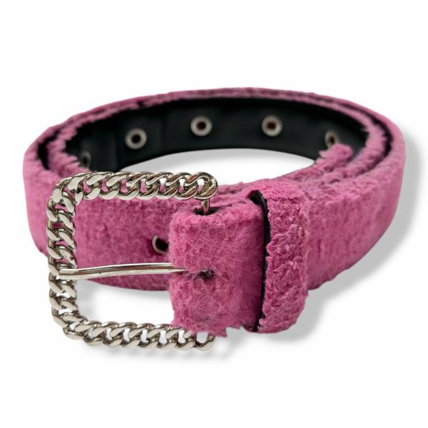 AFB エーエフビー Fur Belt  ファーベルト ピンク F 23424M