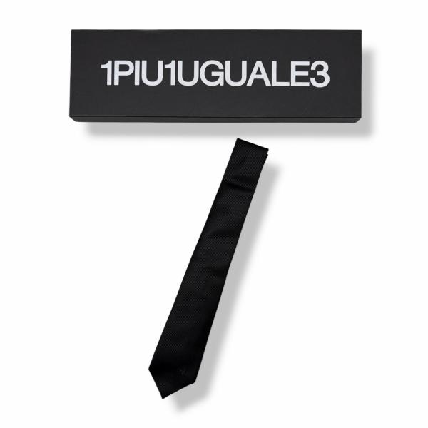 未使用品 1piu1uguale3 ウノピュウノウグァーレトレ NECK-TIE  ネクタイ MRG583 ブラック F 23604M